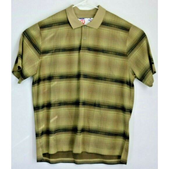 IZOD Brown Plaid Short Sleeve Polo Shirt Men’s Size XXL - Picture 1 of 5